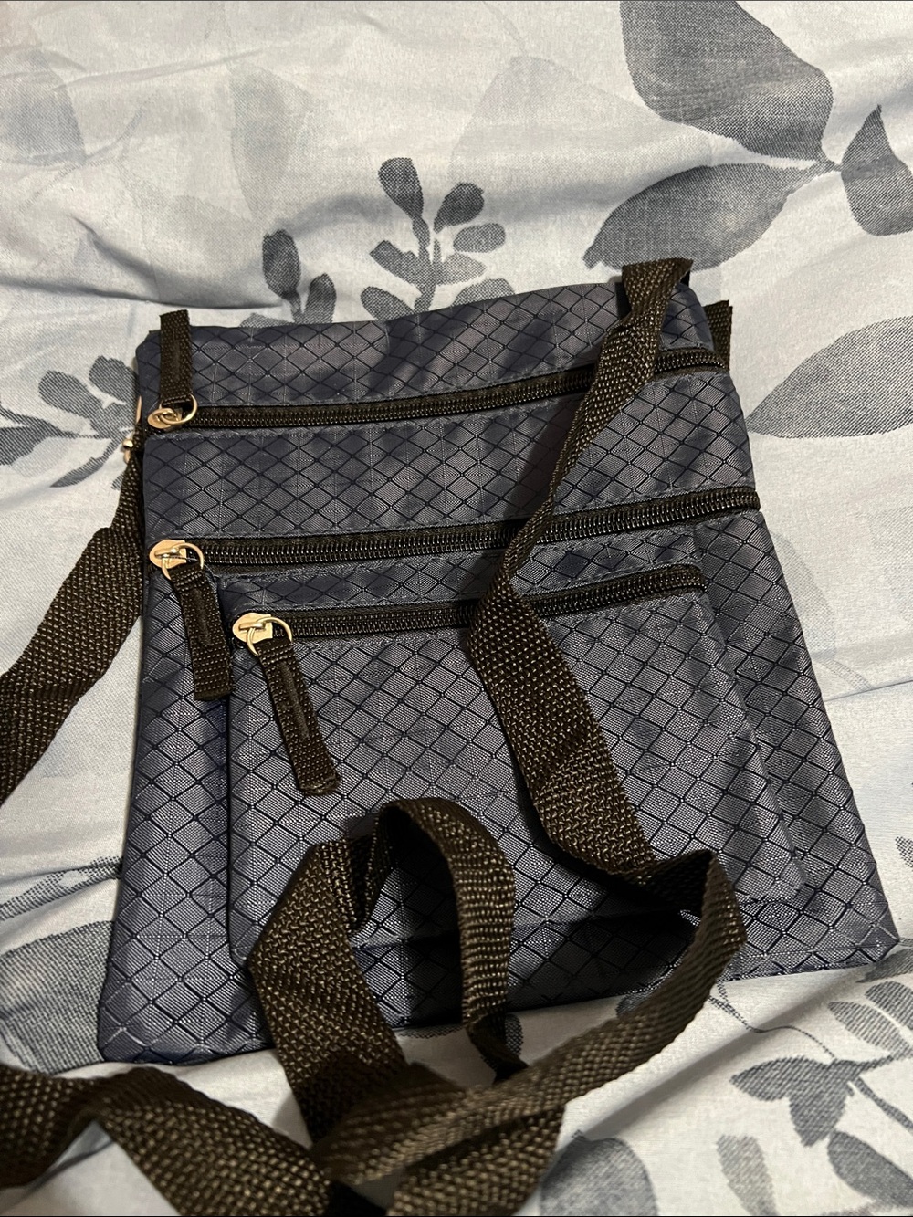 Navy Nylon Crossbody Bag